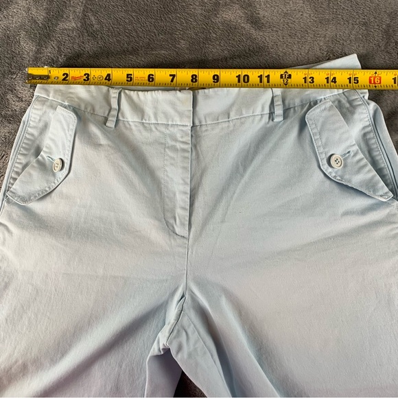 Talbots Cropped Pants Women’s 10 Light Blue Cotton stretch Cropped Casual Preppy - Picture 5 of 9